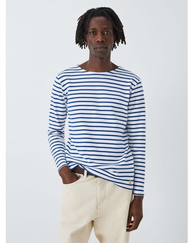 Armor Lux Breton Long Sleeve Stripe Shirt - Blue