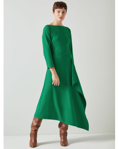 LK Bennett Lena Midi Dress - Green
