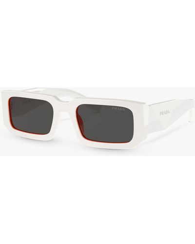 Prada Pr 06ys Rectangular Sunglasses - White