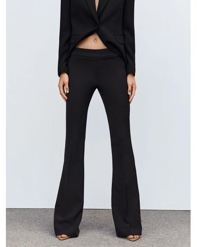 Mango Teresa Tailored Flared Trousers - Black