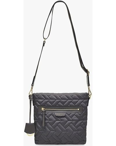 Radley Finsbury Park Small Zip Top Quilted Cross Body Bag - White
