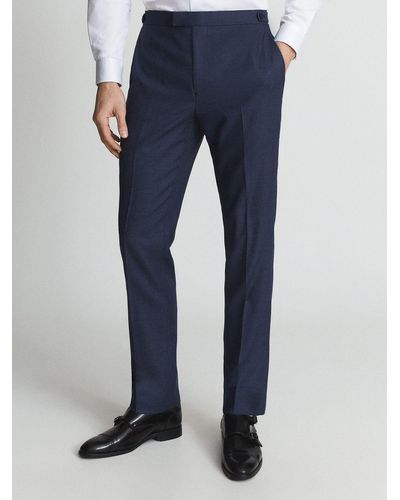 Reiss Millenium Slim Fit Puppytooth Suit Trousers - Blue