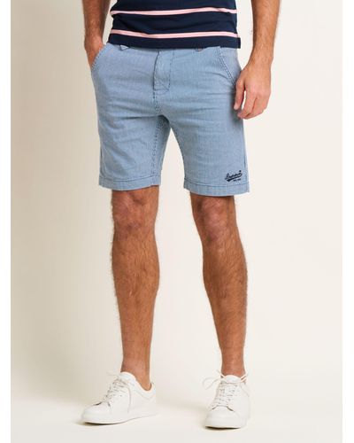 Brakeburn Stripe Chino Shorts - Blue