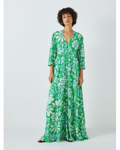 FABIENNE CHAPOT Cala Floral Print Maxi Dress - Green
