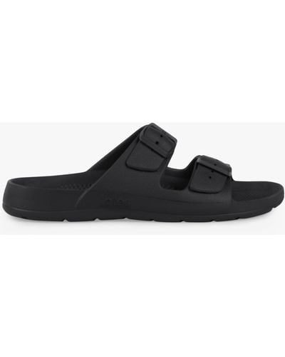 Totes Solbounce Adjustable Slider Sandals - Black
