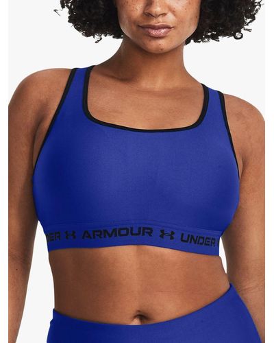 Under Armour Mid Armour Crossback Sports Bra - Blue