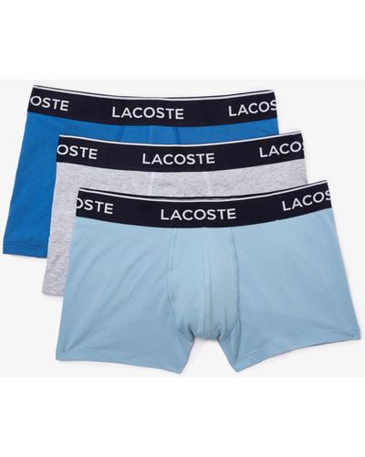 Lacoste 3 Pack Boxer Shorts - Blue