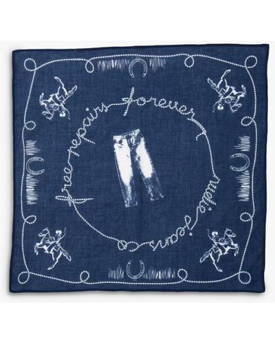 Nudie Jeans Ingrid Organic Cotton Handkerchief - Blue
