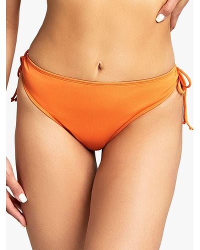Panache Golden Hour Tie Side Brazilian Bikini Bottoms - Orange
