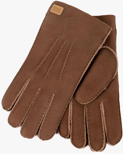Just Sheepskin Rowan Gloves - Brown