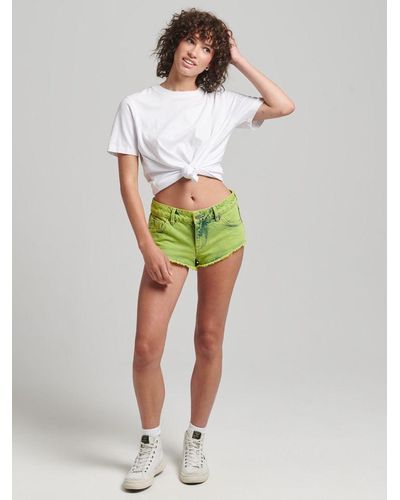 Superdry Washed Hot Shorts - Green