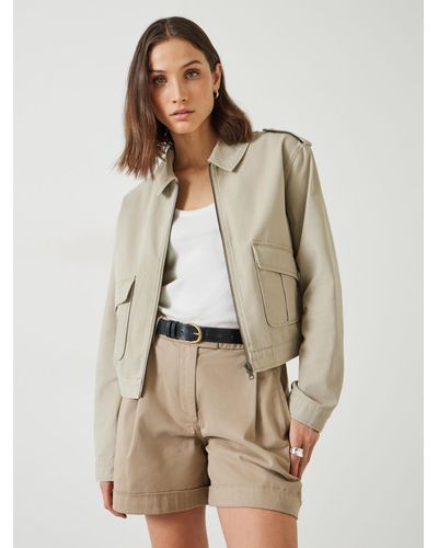 Hush Laurie Zip Up Utility Jacket - Natural
