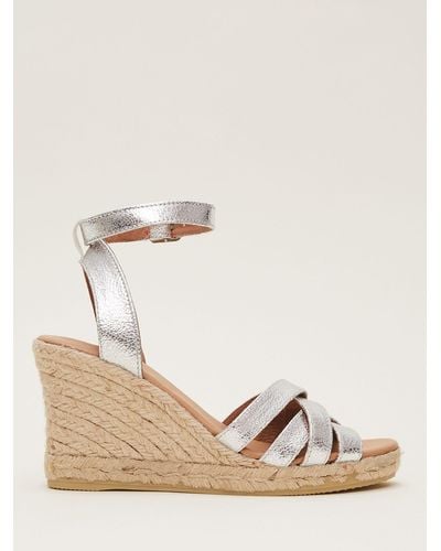 Phase Eight Wedge Heel Strappy Espadrille Shoes - Natural