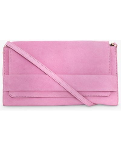 Hobbs Cambridge Leather Clutch Bag - Pink