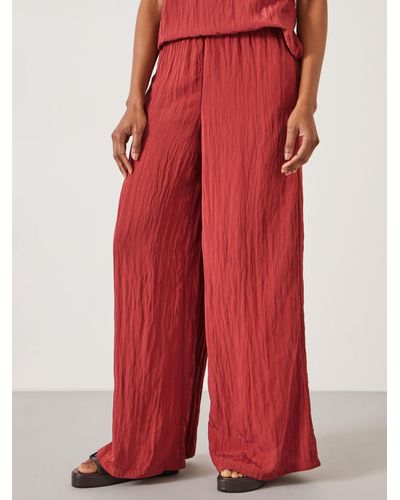 Hush Mabel Fluid Wide Leg Trousers - Red
