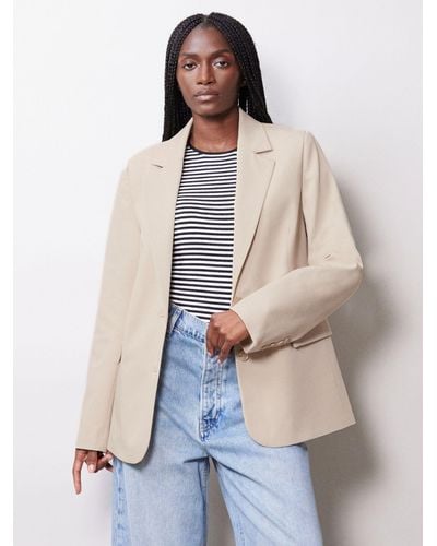 Albaray Relaxed Fit Tailored Single Breasted Blazer - Natural