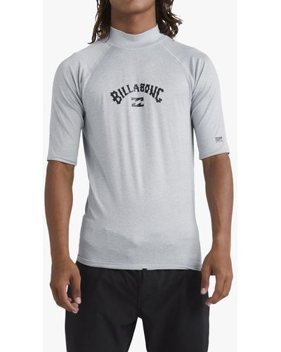 Billabong Arch Wave Elbow Sleeve Upf 50 Surf T-shirt - Grey