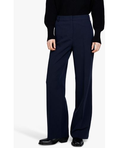 Sisley Flare Fit Stretch Trousers - Blue