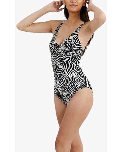 Panos Emporio Simi Zebra Print Shaping Swimsuit - Multicolour