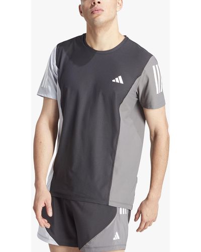 adidas Own The Run Colour Block T-shirt - Grey