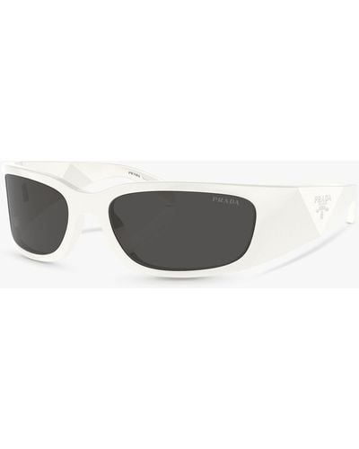 Prada Pra14s Wrap Sunglasses - White