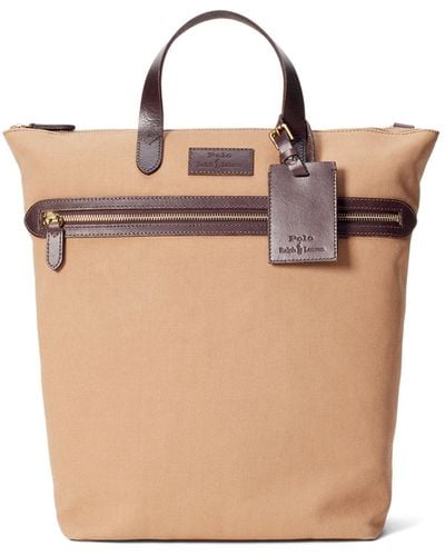 Ralph Lauren Polo Medium Work Tote Bag - Natural