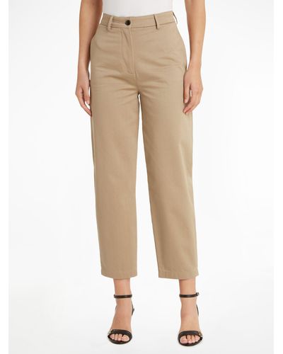 Tommy Hilfiger Casual Chino Organic Cotton Trousers - Natural