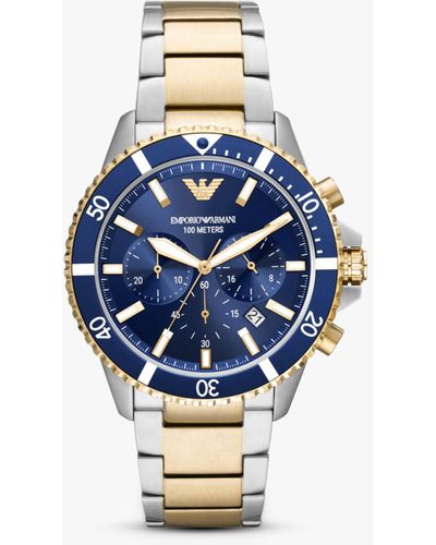 Emporio Armani Ar11362 Chronograph Bracelet Strap Watch - Blue