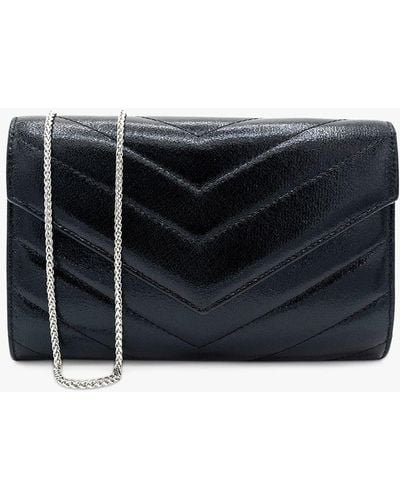 Paradox London Dextra Quilted Clutch Bag - Black