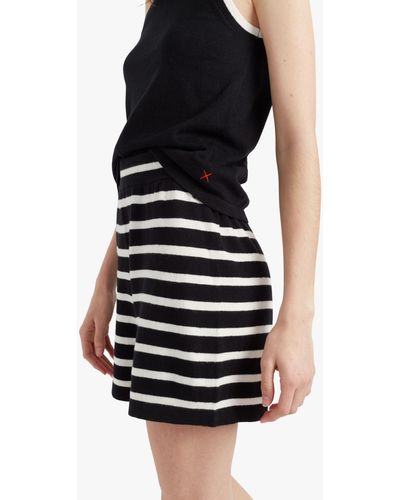 Chinti & Parker Summer Breton Stripe Shorts - Black