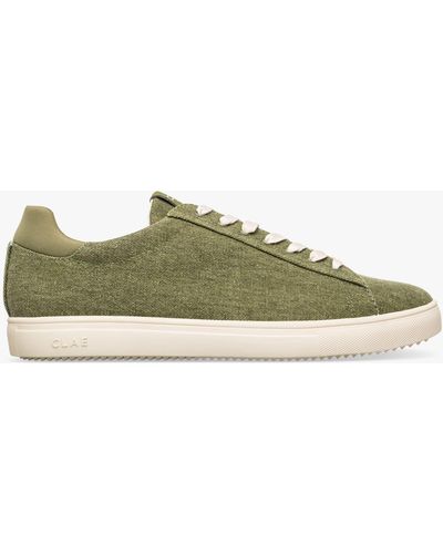 CLAE Bradley Textile Lace Up Trainers - Green