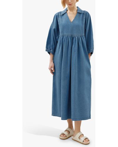 Albaray Denim Midi Dress - Blue