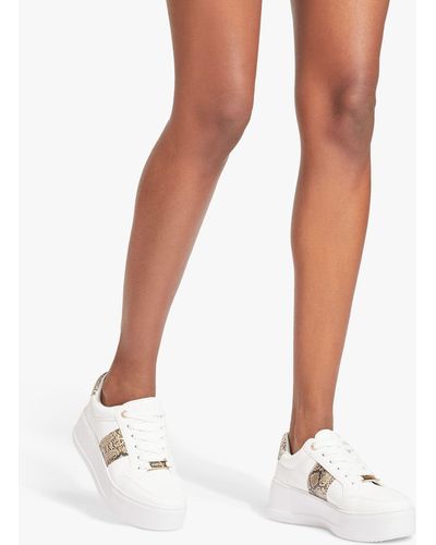 Carvela Kurt Geiger Jive Lace Up Platform Trainers - White