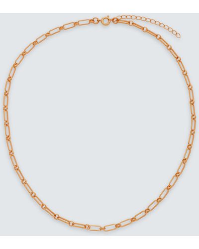 John Lewis Paperclip Chain Necklace - Metallic