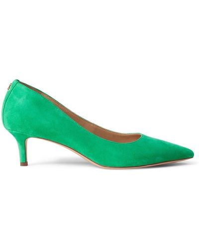Ralph Lauren Lauren Adrienne Suede Point Toe Court Shoes - Green