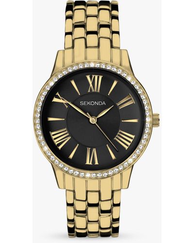 Sekonda 40561 Crystal Bezel Bracelet Strap Watch - Metallic