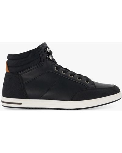 Dune Sutton Leather High-top Trainers - Blue