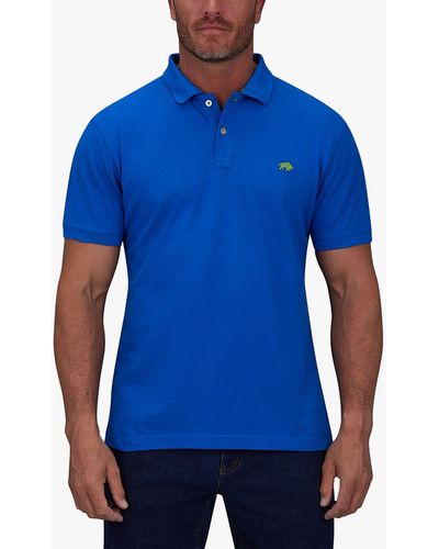 Raging Bull Classic Organic Cotton Pique Polo Shirt - Blue