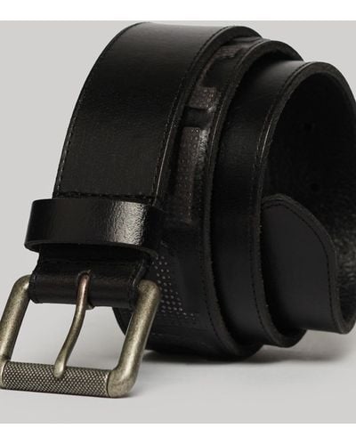 Superdry Vintage Branded Belt - Black