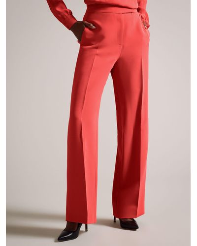 Ted Baker Sayakat Wide Leg Trousers - Red