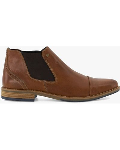 Dune Chilean Leather Chelsea Boots - Brown