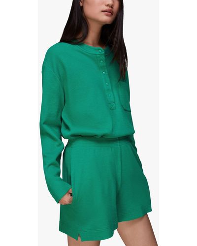 Whistles Henley Waffle Pyjamas - Green