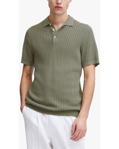 Casual Friday Karl Short Sleeve Knitted Polo Shirt - Green