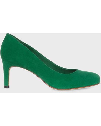 Hobbs Lizzie Suede Stiletto Heel Court Shoes - Green