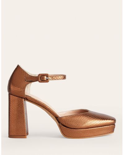 Boden Closed Toe Heeled Sandals - Natural