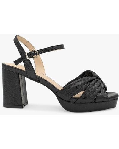Paradox London Nerita Wide Fit Platform Sandals - Black