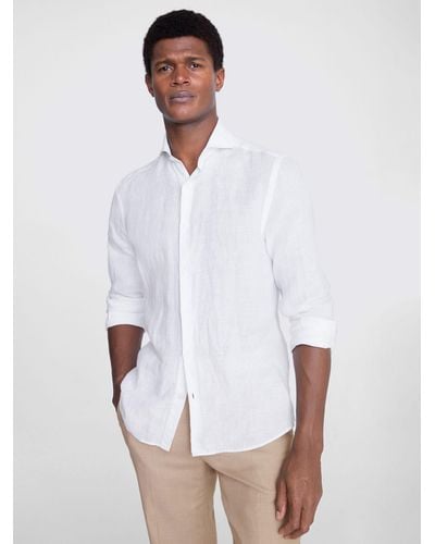 Moss Tailored Linen Shirt - White