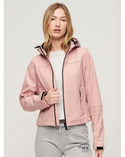 Superdry Hooded Soft Shell Trekker Jacket - Pink