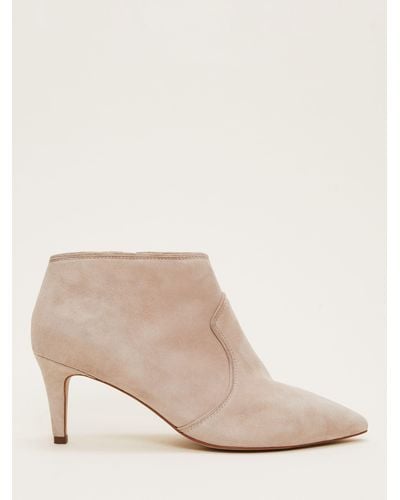 Phase Eight Suede Shoe Boots - Natural