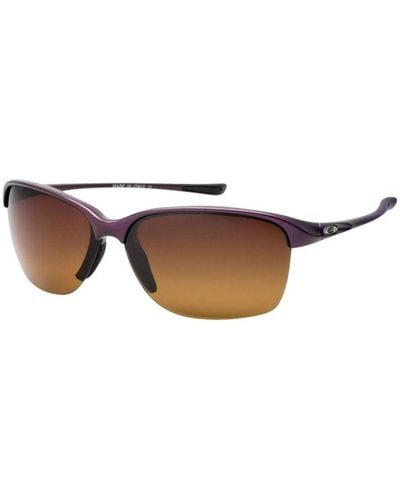 Oakley Oo9191 Unstoppable Half Framed Polarised Sunglasses - Brown